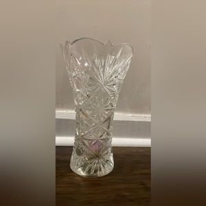 Crystal vase for flowers. Heavy.
